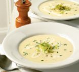 Winter leek and potato soup