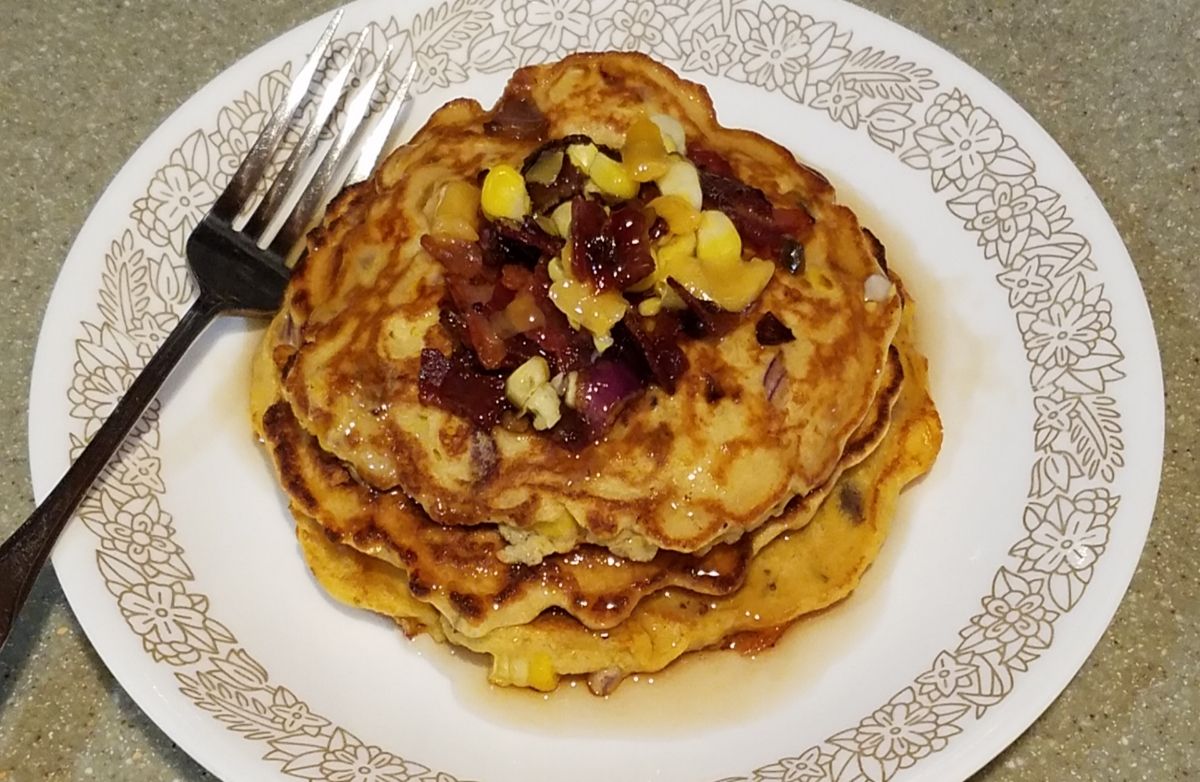 *Bacon and Corn Griddle Cakes