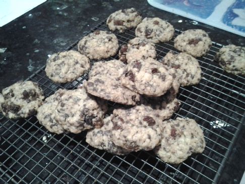 Little oaty choc raisin cookies - small batch!