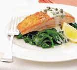 Salmon and Spinach with Tartare Cream