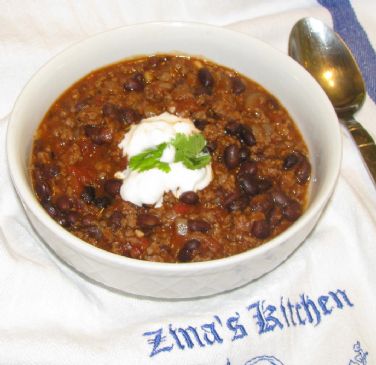 Spicy Beef and Black Bean Chili