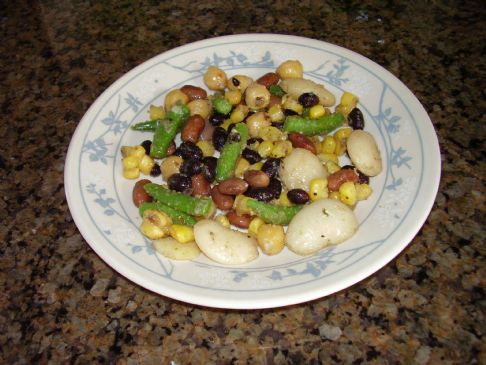 5 Bean Salad using Dried Beans