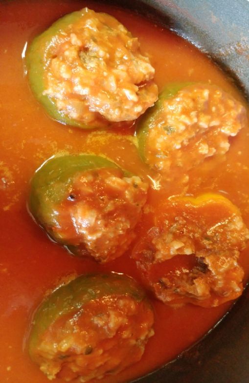 Stuffed Peppers in Tomato Sauce