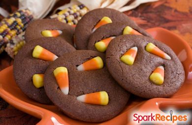 Chocolate Candy Corn Cookies