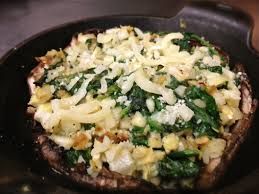 Salmon Artichoke-Stuffed Portobello Mushrooms