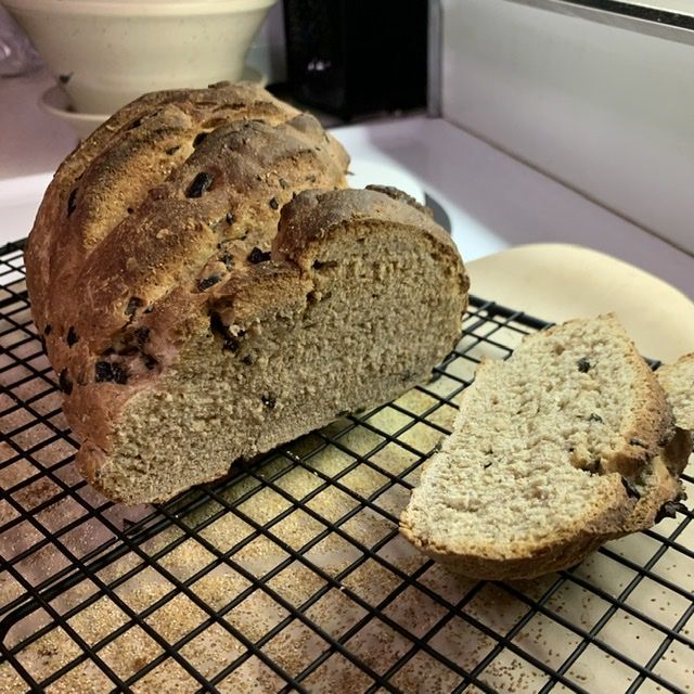 Olive Sourdough Whole Wheat Bread