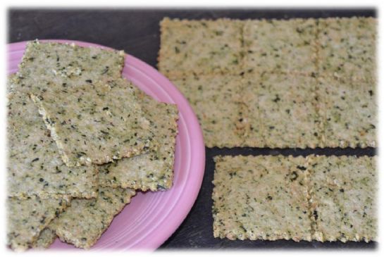 Spinach Parmesan Crackers