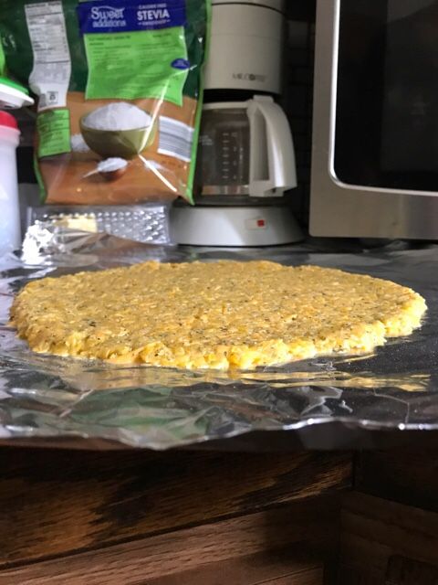 Yellow squash pizza crust ( By HerNeeNee)