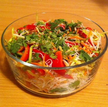 Improvised Rice Noodle Salad