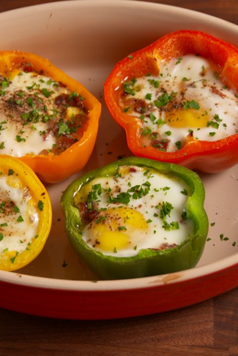 Egg Stuffed Bell Pepper (Egg in a Hole)