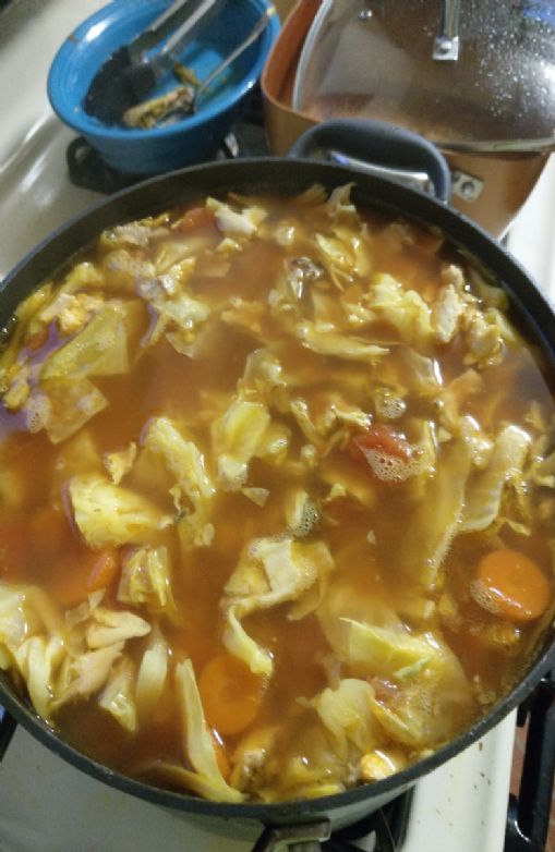 Cabbage and Chicken Soup