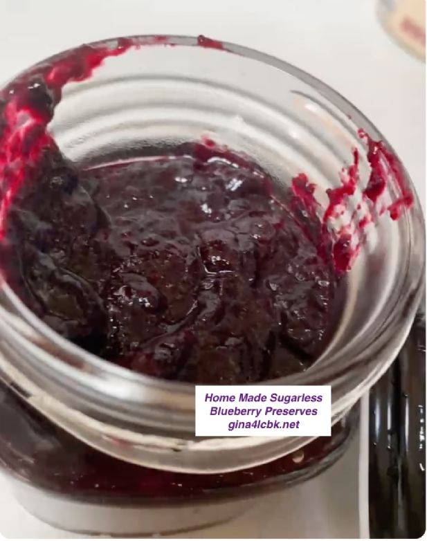 Home Made Sugarless Blueberry Preserves