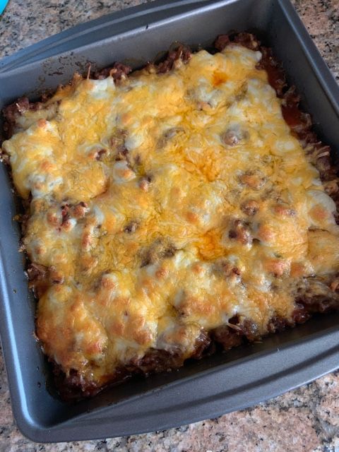 Keto Chili dog bake