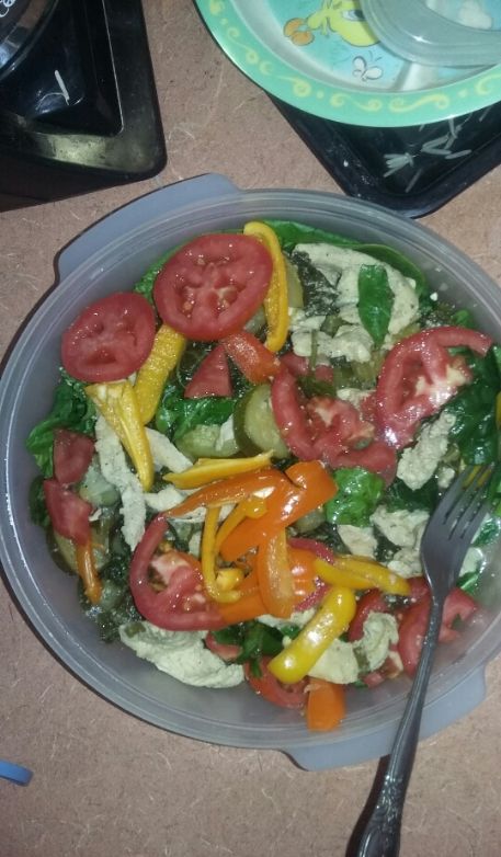 Chicken Zucchini Kale Salad