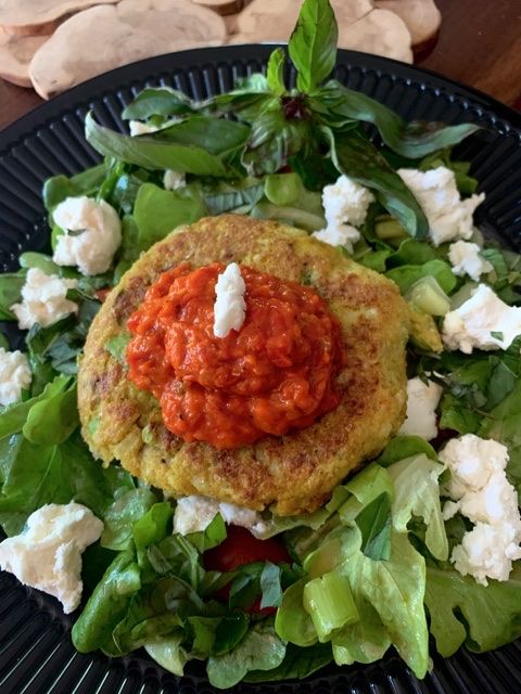 Vegetarian Burgers with garbanzo and corn flour