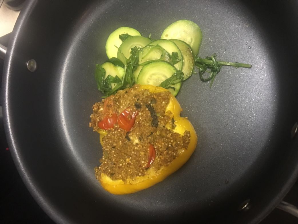 Plated Stuffed Peppers