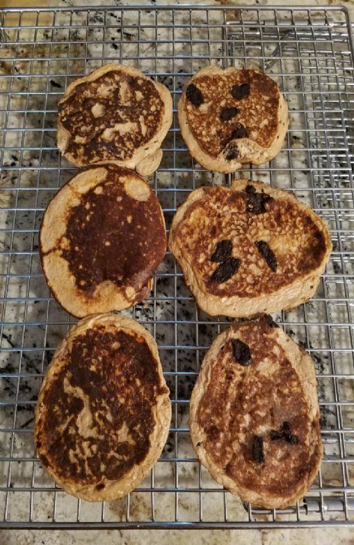 Chocolate PB protein pancakes
