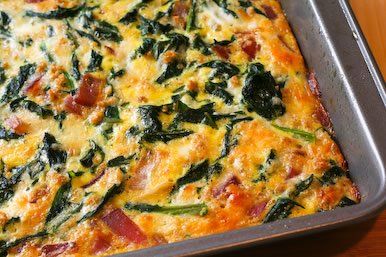 Kale and Onion Egg Bake