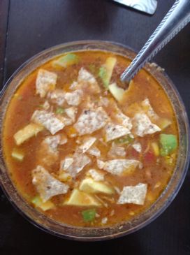 Simple Chicken Tortilla Soup in Crock Pot