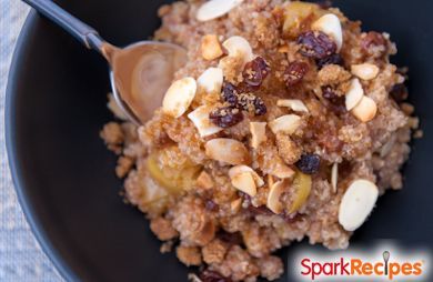 Chocolate and Peanut Butter Breakfast Quinoa