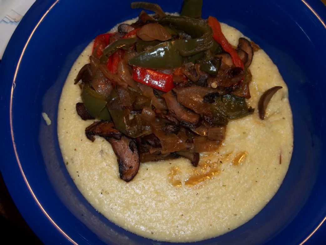 Grits and Vegetables Stir Fry