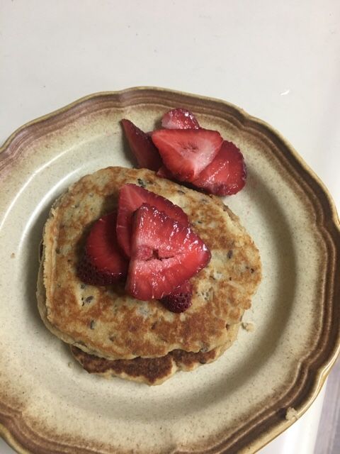 Almond Walnut Pancakes wth Flax Seeds