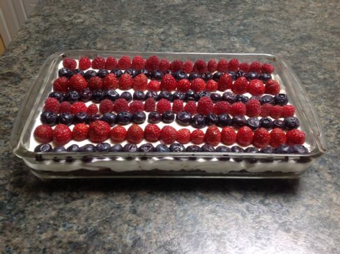 4th of July No Bake Cheesecake