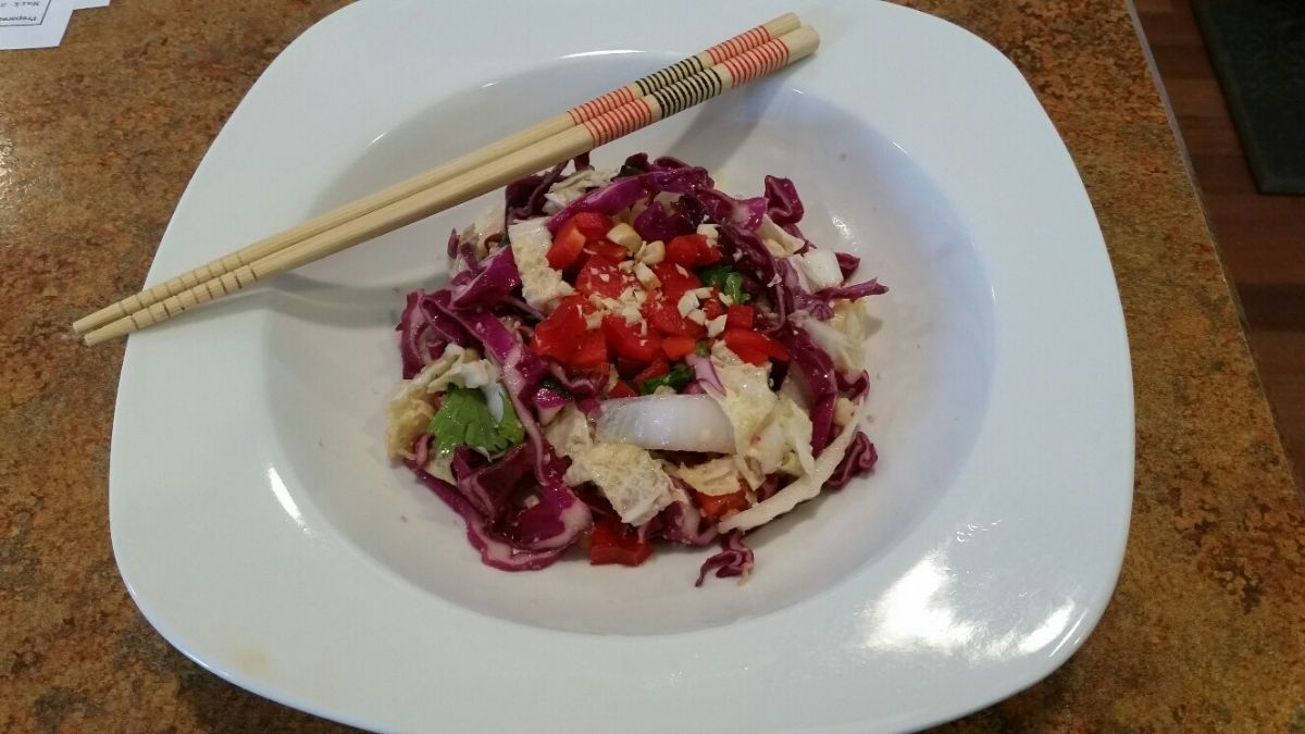 HealthyLady's Tangy Asian Cabbage Salad
