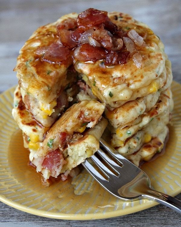 *Bacon and Corn Griddle Cakes