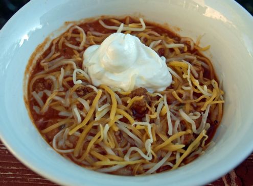 Shredded Chili with Pinto Beans