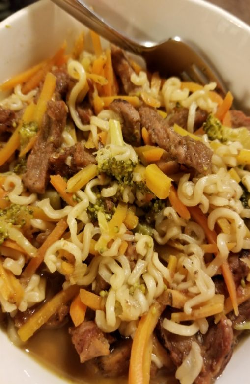 Beef-Broccoli Noodle Bowl
