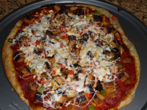 Pizza with Trader Joes Balsamic Chicken