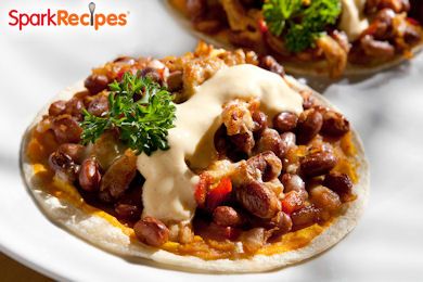 15-Minute Meals: Chicken Tostadas with Bean and Pumpkin