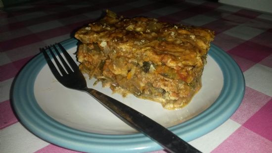 Starch-free lasagna (9.4 net carbs per serve)