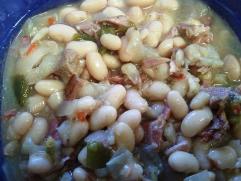 Slow Cooker White Beans with Tasso