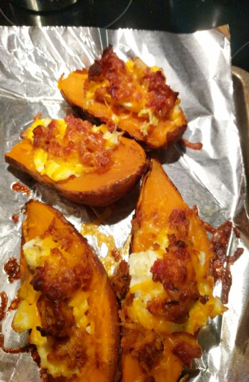 Egg-Stuffed Sweet Potatoes