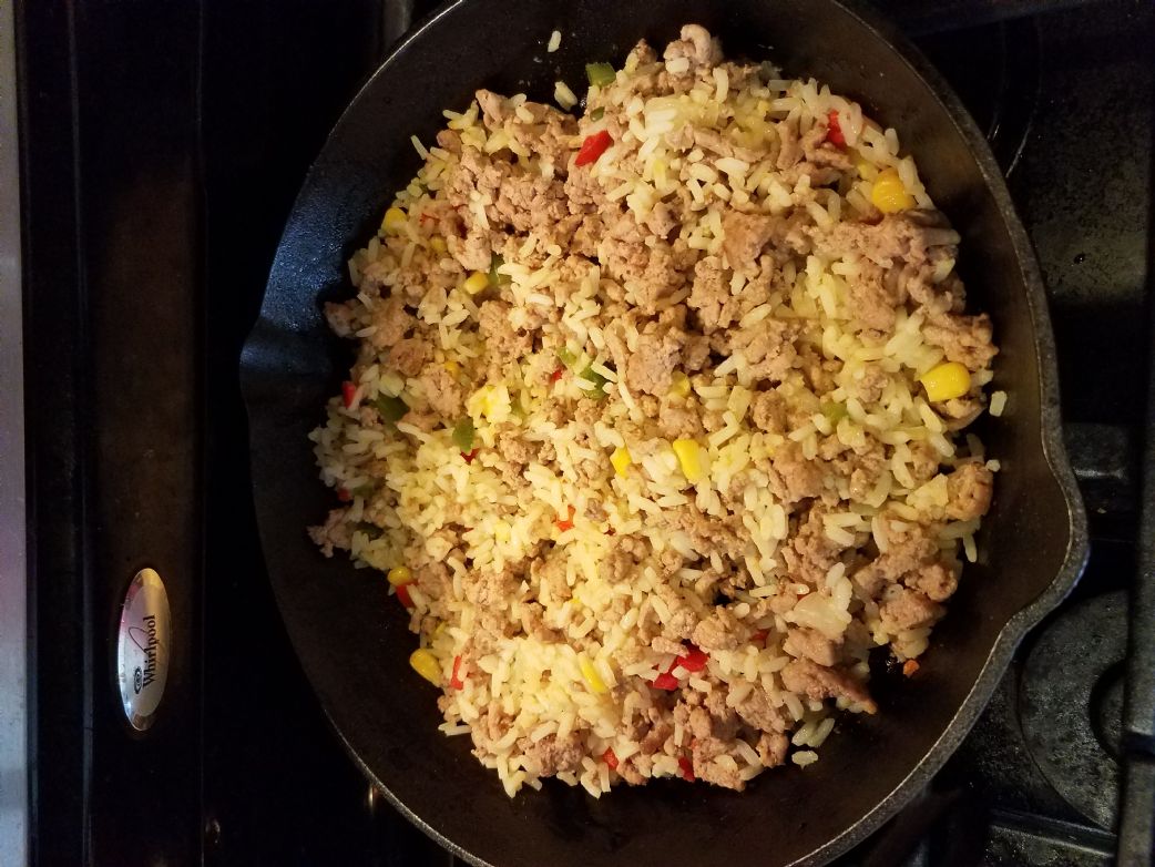 Simple Southwest Rice and Ground Turkey
