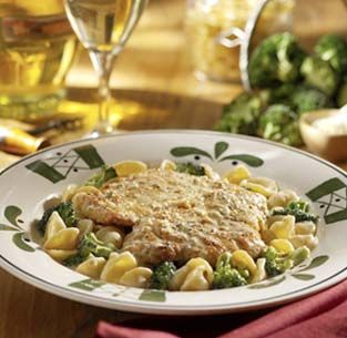 Lemon Chicken Scallopini Pasta con Broccoli (mock Olive Garden)