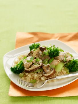 Garlic-Spiked Broccoli and Mushrooms with Rosemary