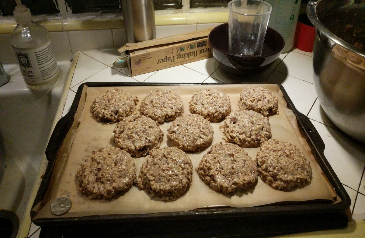 Oatmeal / coconut / chocolate chip cookies