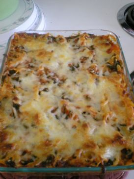 Baked Penne Rigate with Spinach