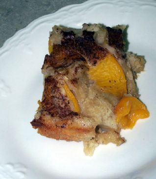 No Butter - low calorie Peach Cobbler Cake