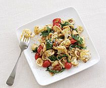 Pasta with Roasted Vegetables and Arugula