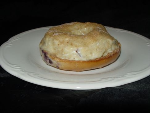 Banana 'Cream' in a Blueberry Bagel