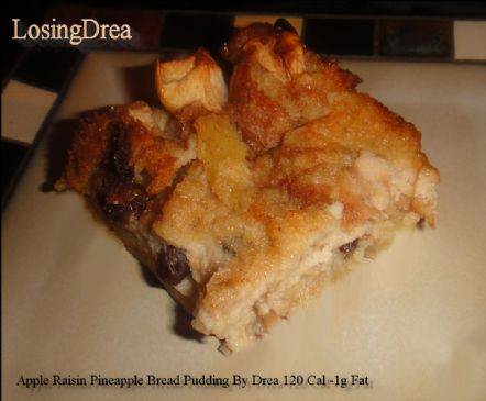 Full-O-Fruit (Apples, Raisins,& Pineapple) Bread Pudding