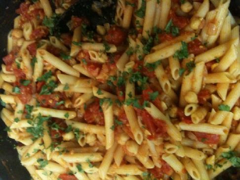 Chickpea and Tomato Penne Pasta