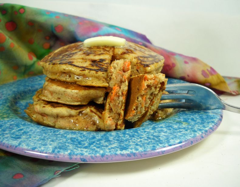 Chia Seed Carrot Cake Pancakes