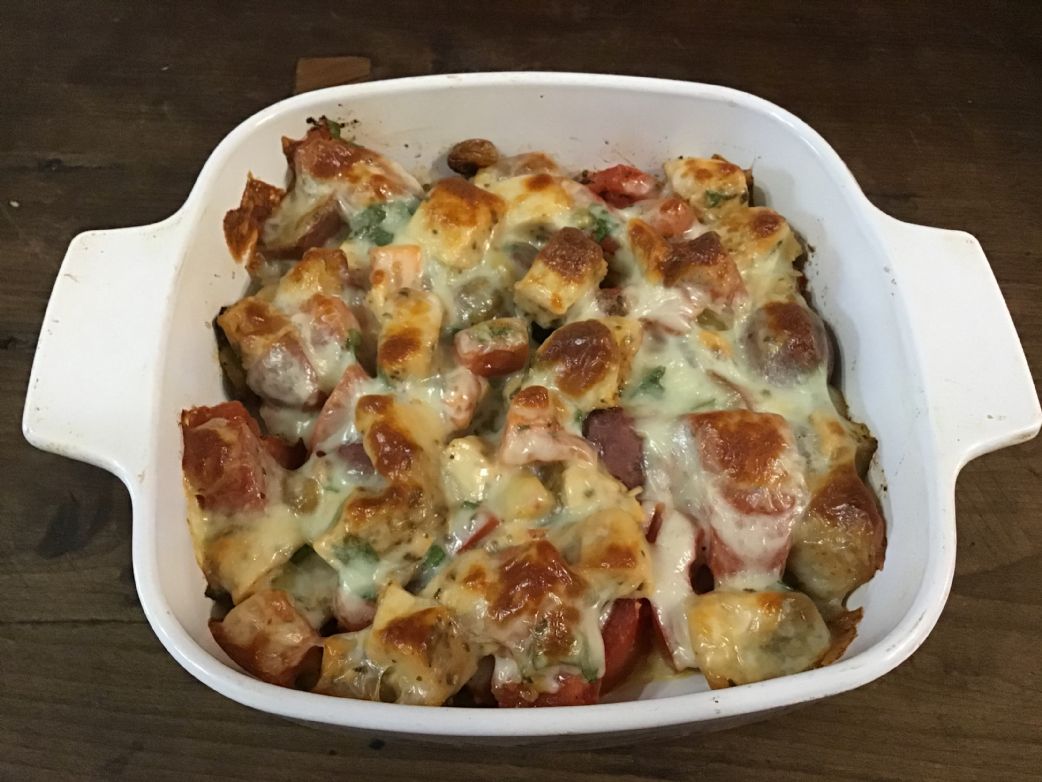 Chicken Tomato and Potato Bake