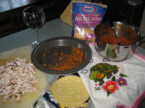 DELICIOUS sweet potato and chicken enchiladas