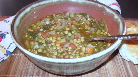Lentil Soup with Spinach and Vinegar